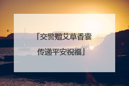 交警赠艾草香囊 传递平安祝福