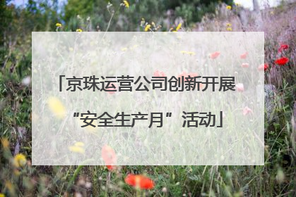 京珠运营公司创新开展“安全生产月”活动