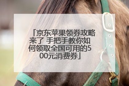 京东苹果领券攻略来了 手把手教你如何领取全国可用的500元消费券