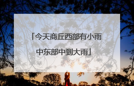 今天商丘西部有小雨 中东部中到大雨