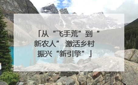 从“飞手荒”到“新农人” 激活乡村振兴“新引擎”