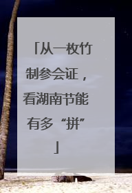 从一枚竹制参会证，看湖南节能有多“拼”