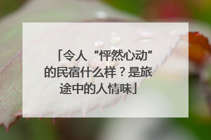 令人“怦然心动”的民宿什么样？是旅途中的人情味
