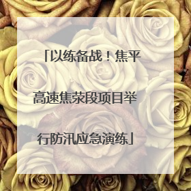 以练备战！焦平高速焦荥段项目举行防汛应急演练