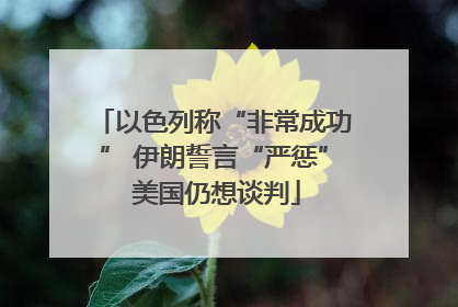 以色列称“非常成功” 伊朗誓言“严惩” 美国仍想谈判