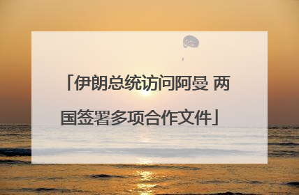 伊朗总统访问阿曼 两国签署多项合作文件