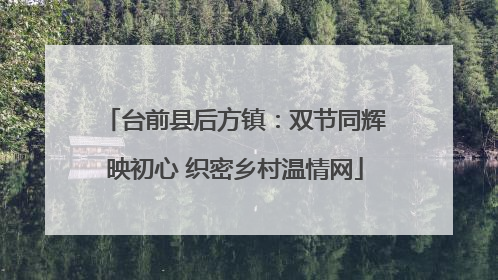 台前县后方镇：双节同辉映初心 织密乡村温情网