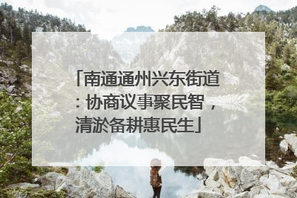 南通通州兴东街道：协商议事聚民智，清淤备耕惠民生