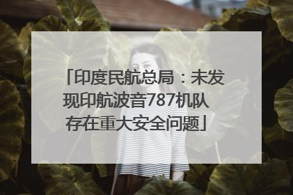 印度民航总局：未发现印航波音787机队存在重大安全问题
