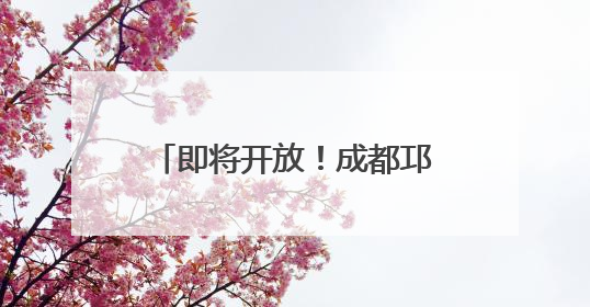 即将开放！成都邛崃特色街区上新
