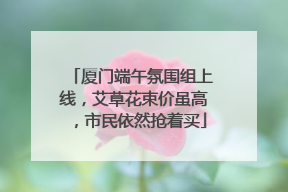 厦门端午氛围组上线，艾草花束价虽高，市民依然抢着买