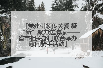 党建引领传关爱 凝“新”聚力送清凉——省市相关部门联合举办慰问骑手活动