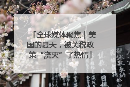 全球媒体聚焦｜美国的夏天，被关税政策“浇灭”了热情
