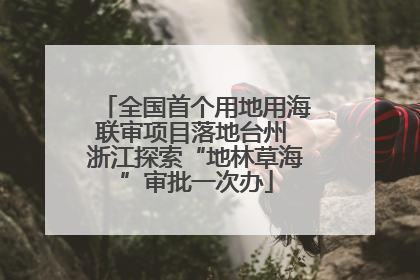 全国首个用地用海联审项目落地台州 浙江探索“地林草海”审批一次办