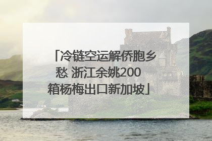 冷链空运解侨胞乡愁 浙江余姚200箱杨梅出口新加坡