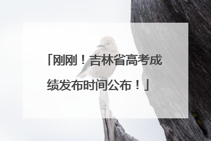 刚刚！吉林省高考成绩发布时间公布！