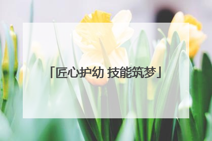 匠心护幼 技能筑梦