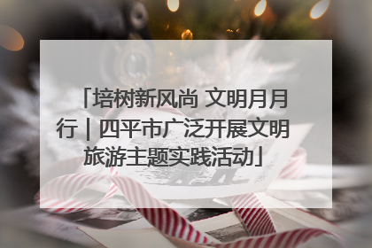 培树新风尚 文明月月行｜四平市广泛开展文明旅游主题实践活动