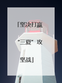坚决打赢“三夏”攻坚战