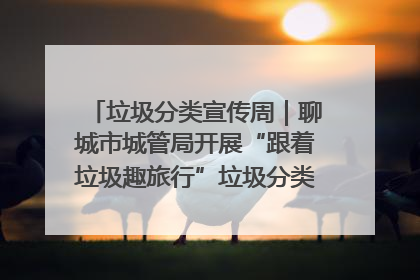 垃圾分类宣传周｜聊城市城管局开展“跟着垃圾趣旅行”垃圾分类科普宣传活动