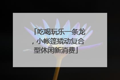 吃喝玩乐一条龙，小帐篷撬动复合型休闲新消费