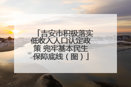 吉安市积极落实低收入人口认定政策 兜牢基本民生保障底线（图）