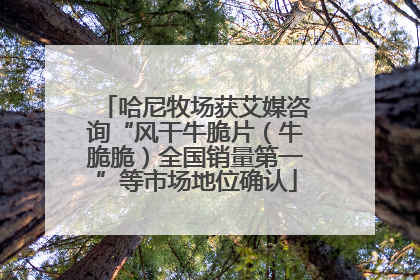 哈尼牧场获艾媒咨询“风干牛脆片（牛脆脆）全国销量第一”等市场地位确认