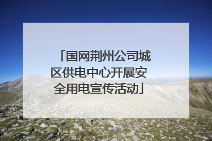 国网荆州公司城区供电中心开展安全用电宣传活动