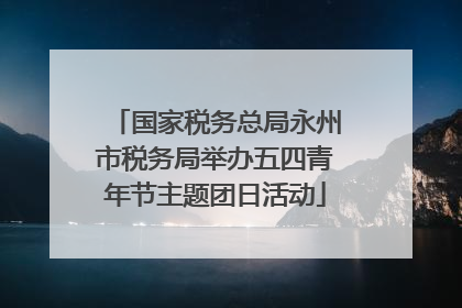 国家税务总局永州市税务局举办五四青年节主题团日活动