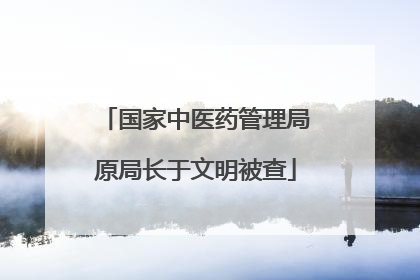 国家中医药管理局原局长于文明被查