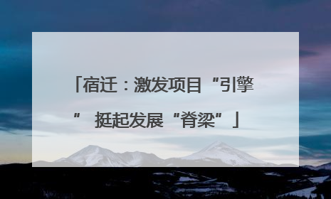 宿迁：激发项目“引擎” 挺起发展“脊梁”