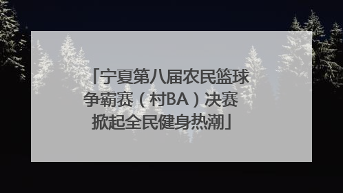 宁夏第八届农民篮球争霸赛（村BA）决赛掀起全民健身热潮