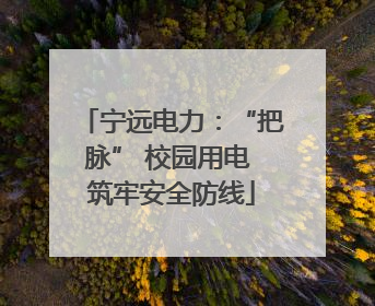 宁远电力：“把脉” 校园用电 筑牢安全防线