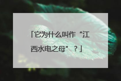 它为什么叫作“江西水电之母”？