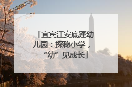 宜宾江安底蓬幼儿园：探秘小学，“幼”见成长