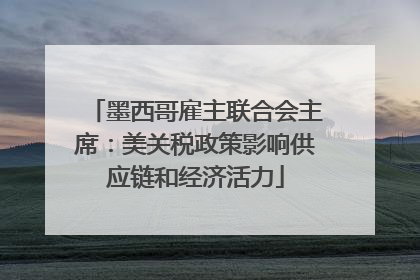 墨西哥雇主联合会主席：美关税政策影响供应链和经济活力