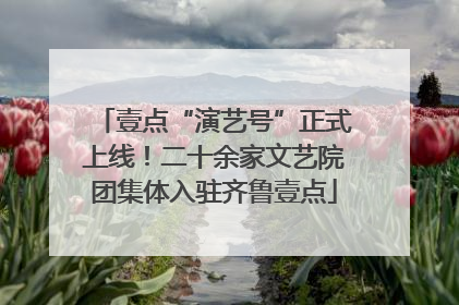 壹点“演艺号”正式上线！二十余家文艺院团集体入驻齐鲁壹点