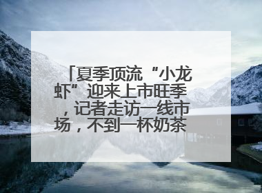夏季顶流“小龙虾”迎来上市旺季，记者走访一线市场，不到一杯奶茶钱就能买斤虾