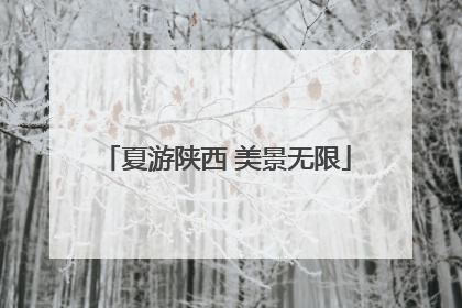 夏游陕西 美景无限