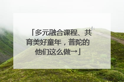多元融合课程、共育美好童年，普陀的他们这么做→
