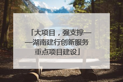 大项目，强支撑——湖南建行创新服务重点项目建设