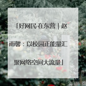 好网民·在东营｜赵雨馨：以校园正能量汇聚网络空间大流量