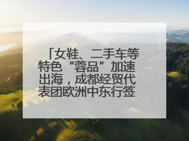 女鞋、二手车等特色“蓉品”加速出海，成都经贸代表团欧洲中东行签单逾3.7亿元