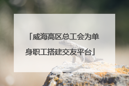 威海高区总工会为单身职工搭建交友平台