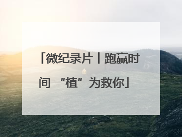 微纪录片丨跑赢时间 “植”为救你