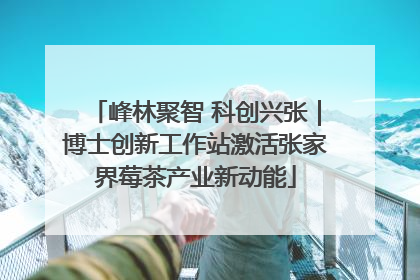 峰林聚智 科创兴张｜博士创新工作站激活张家界莓茶产业新动能