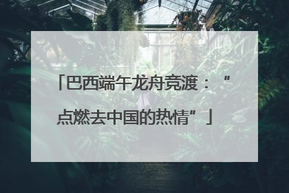 巴西端午龙舟竞渡：“点燃去中国的热情”