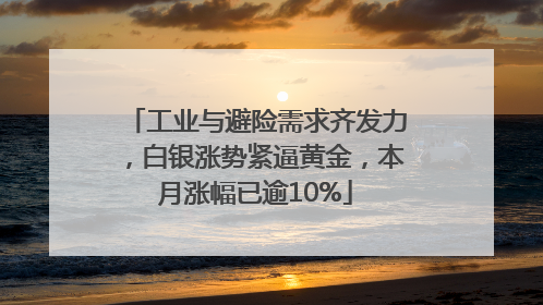 工业与避险需求齐发力，白银涨势紧逼黄金，本月涨幅已逾10%