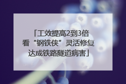 工效提高2到3倍 看“钢铁侠”灵活修复达成铁路隧道病害