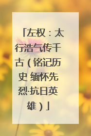 左权：太行浩气传千古（铭记历史 缅怀先烈·抗日英雄）